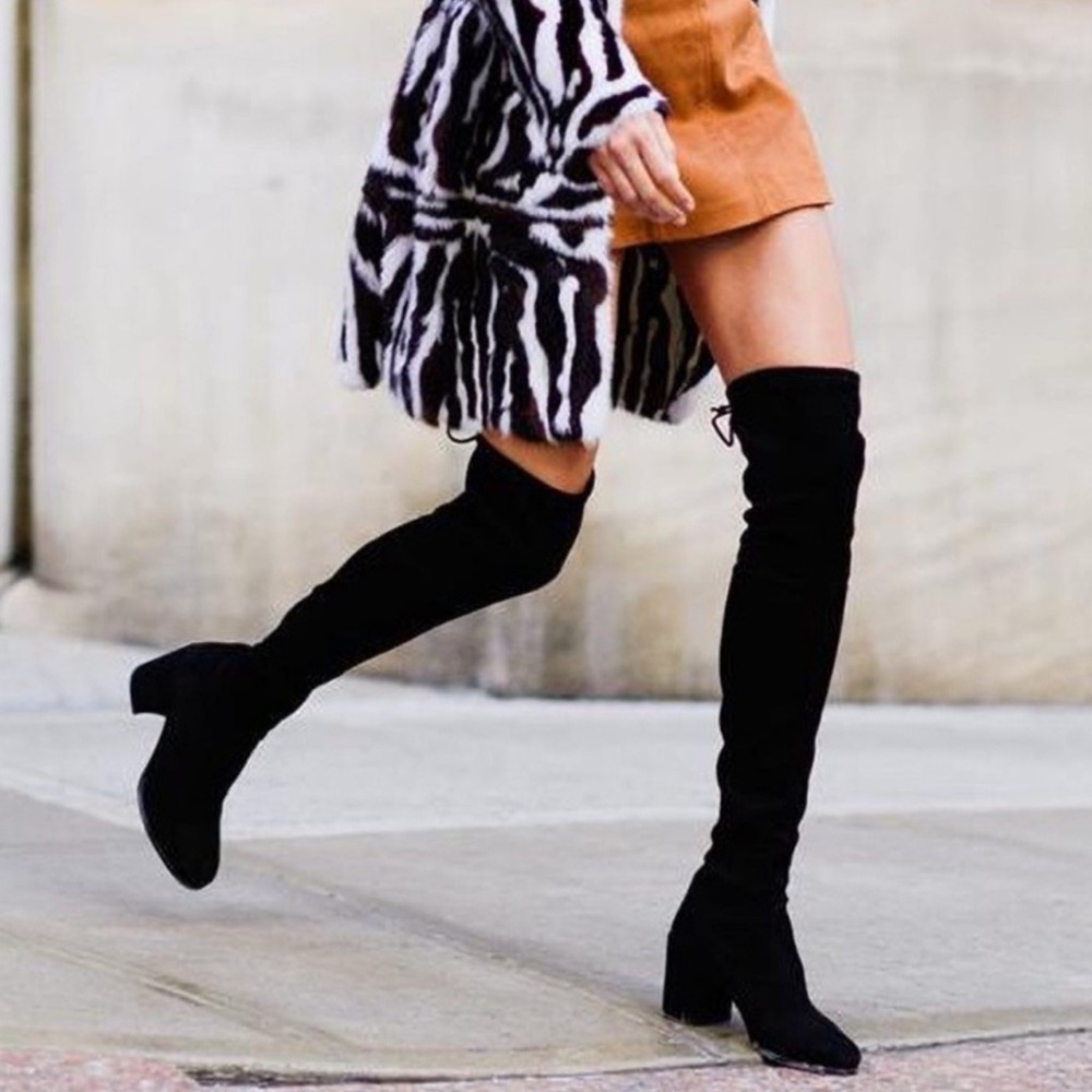 Stuart Weitzman Midland Suede Leather Over-The-Knee Heels Tall Boots Sz 9.5 - Picture 3 of 16